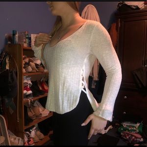 White light weight sweater